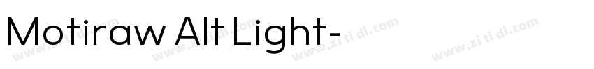 Motiraw Alt Light字体转换